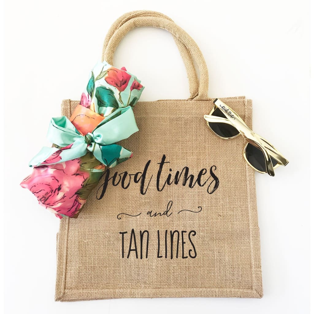 Tropical Theme Beach Tote Bag-Nautical Brides - Bach Bride