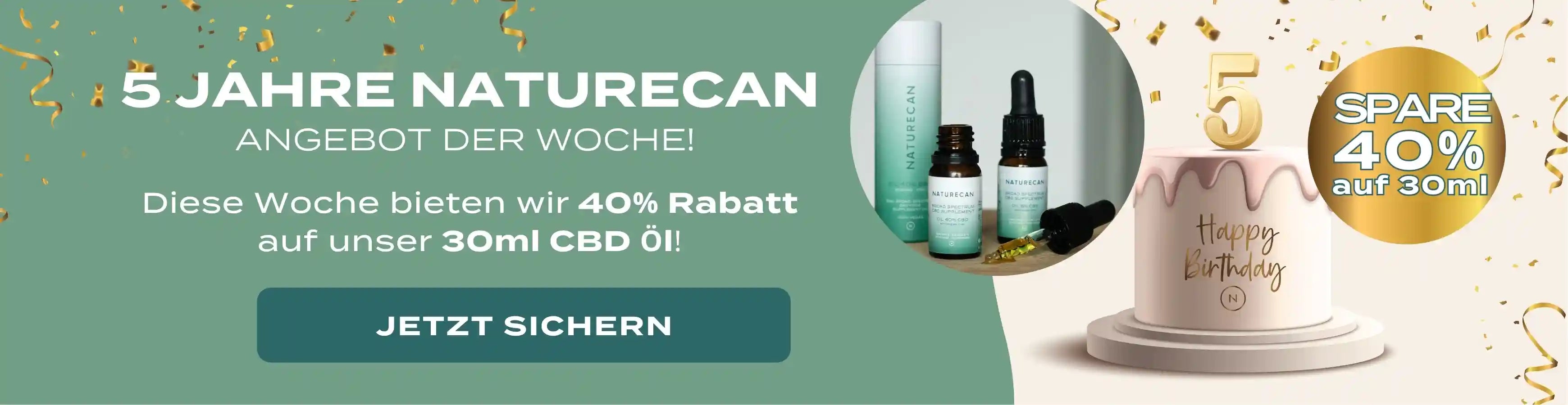 40% Rabatt auf 30ml CBD Öl