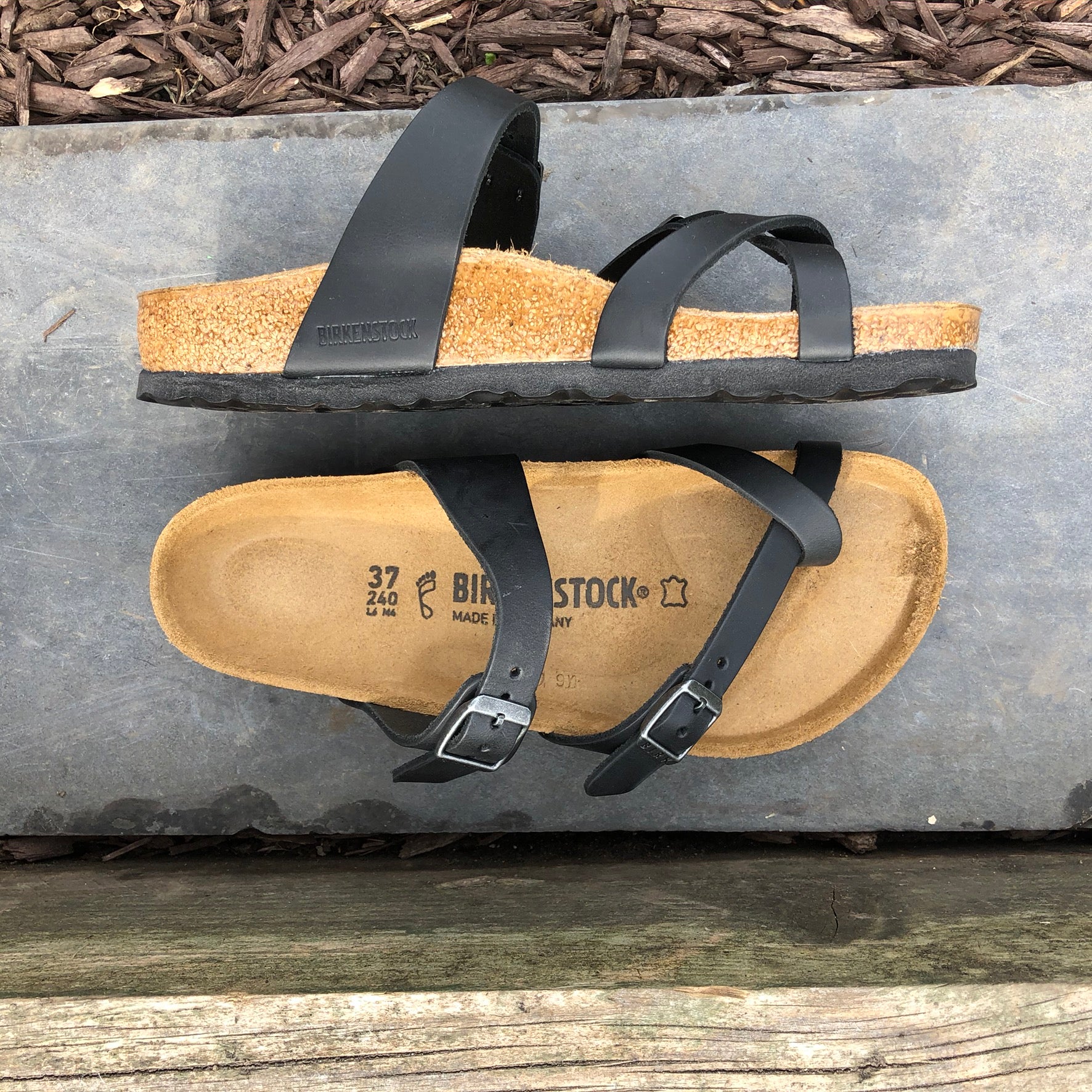 birkenstock mayari black oiled leather