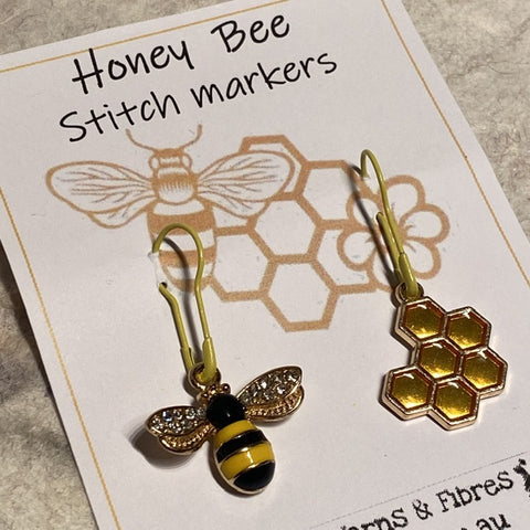 Honey bee stitch markers
