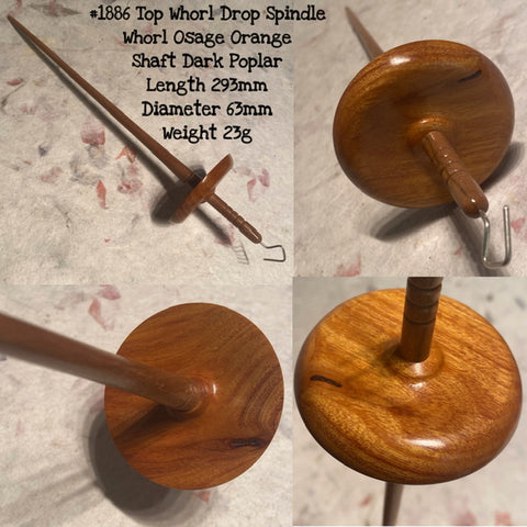 Osage orange drop spindle