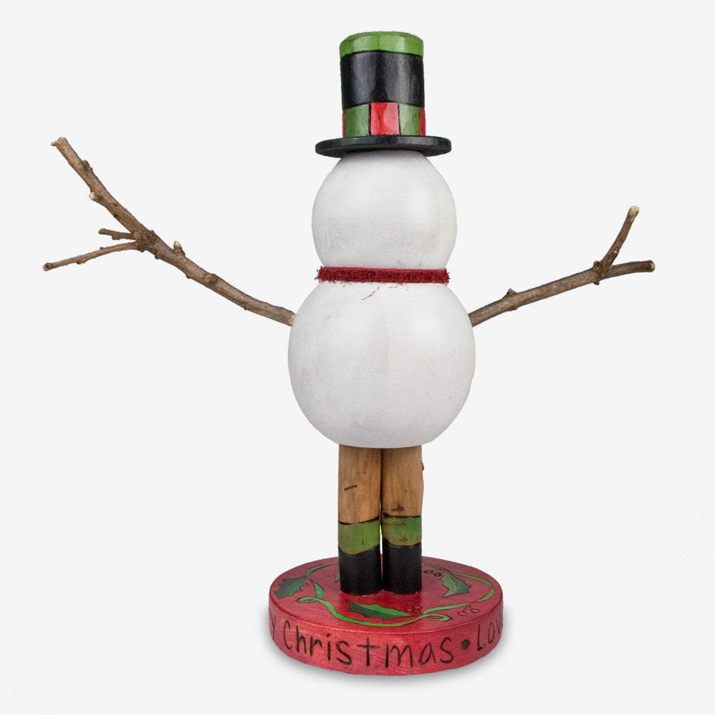 Sticks: Snowman with Red Scarf - Fresh Crafts Gallery