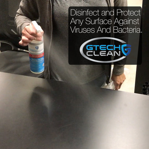 disinfect and protect any hard or soft surface with GTech Clean disinfectant spray