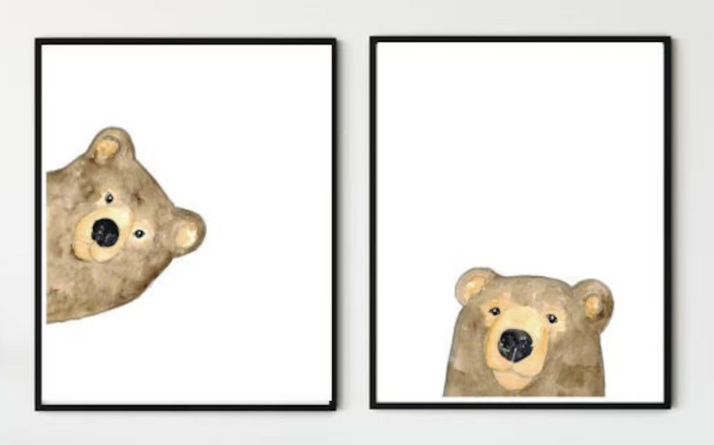 Bear Framed Art used by ULAH Interiors + Design in nursery design.