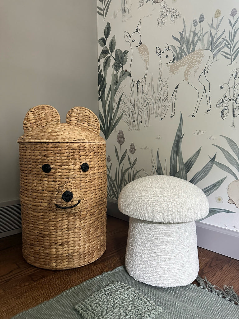 Bear Basket & Mushroom used by ULAH Interiors + Design in nursery design.