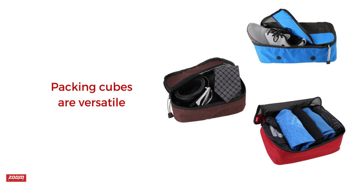 Benefits of packing cubes - versatility
