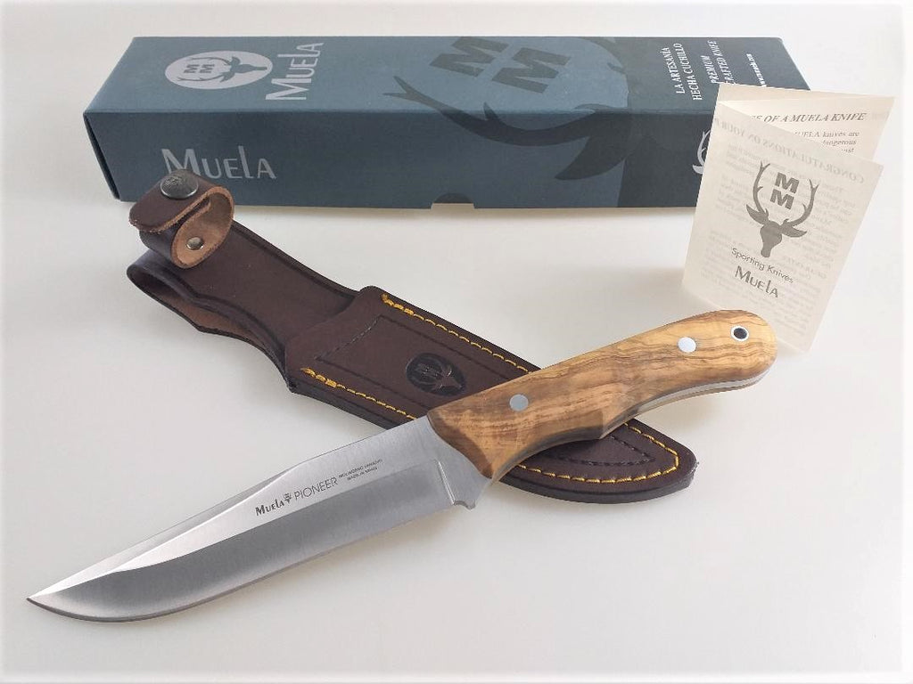  MUELA BISON-9OL Cuchillo de caza con mango de madera