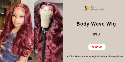 Red Body Wave Lace Front Human Hair Wig Brazilian Pre Plucked 150%