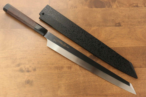 堺孝行銀龍本燒瑞典鋼鏡面處理劍型柳刃日本刀300mm 雞翅木（兩側帶水牛
