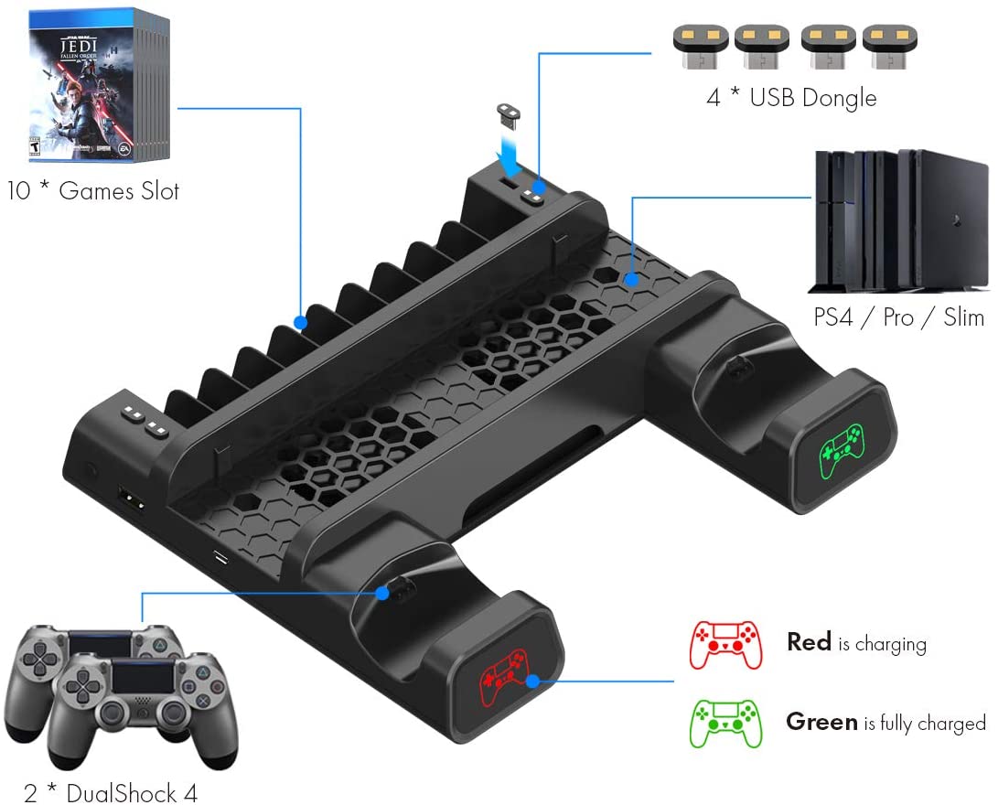 海外並行輸入正規品 バキバキ‼️ PS4 Pro Slim多機能縦置きスタンド en