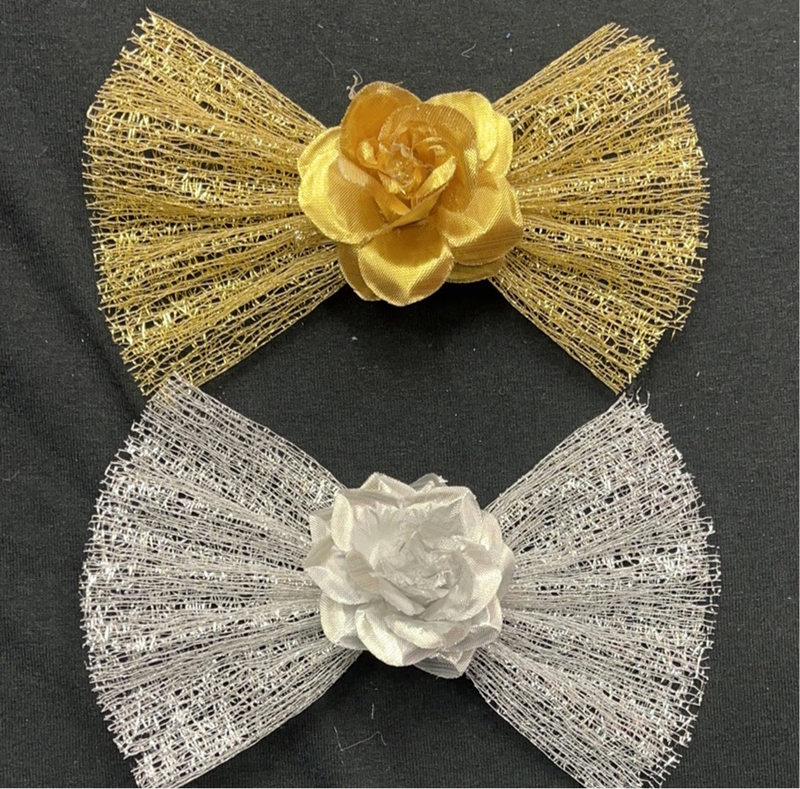 SPARKLE ROSE BOW (roughly 6in)