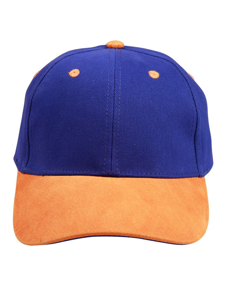 suede peak cap