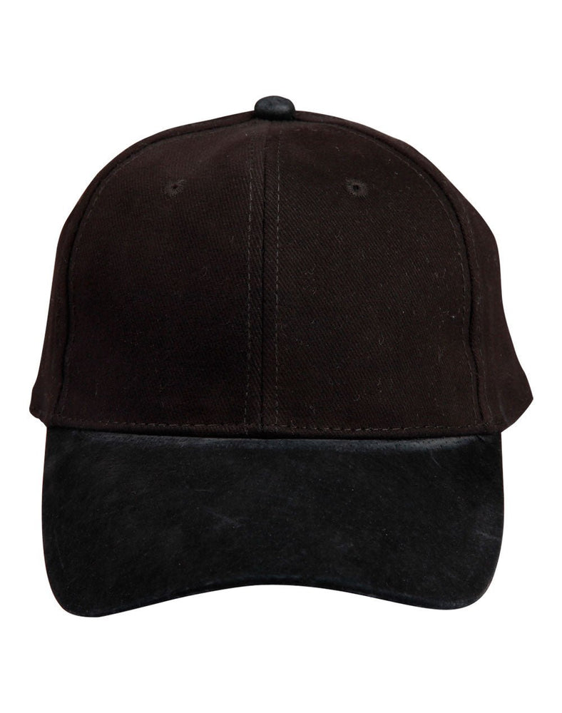 suede peak cap