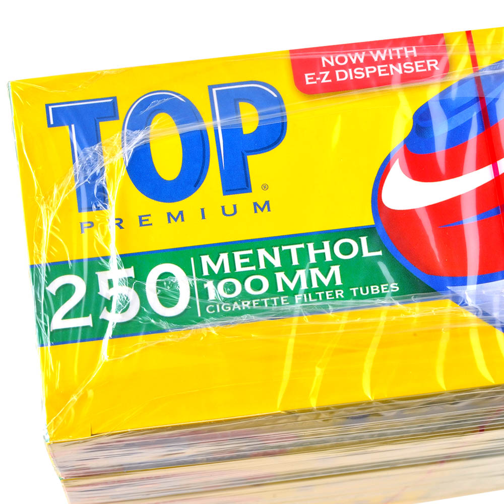 Top Premium Filter Tubes King Size Menthol 4 Cartons of 250 – Tobacco Stock