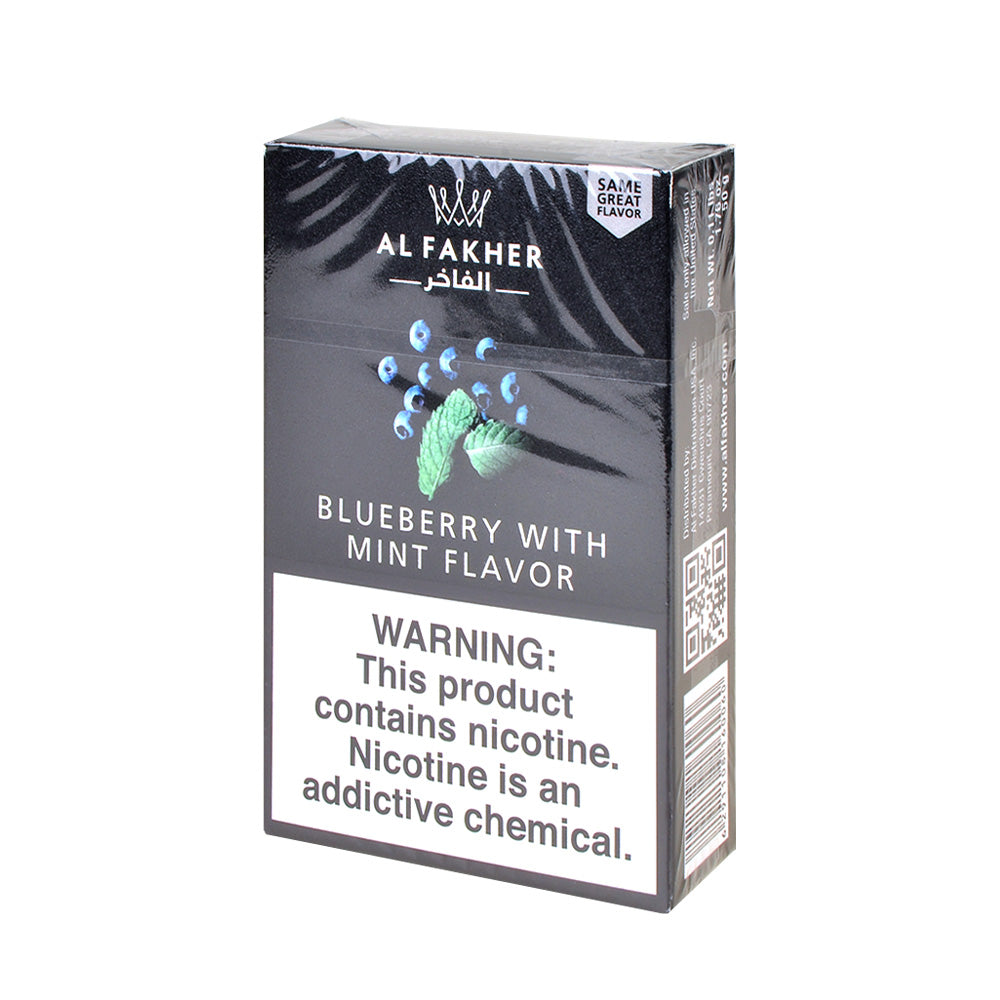 Al Fakher Blueberry With Mint | Hookah Tobacco | 10 Packs of 50