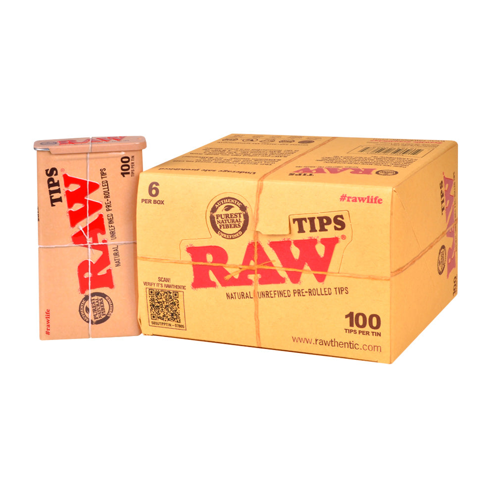 RAW Unrefined Pre Rolled Filter Tips Pack of 20 – Tobacco Stock