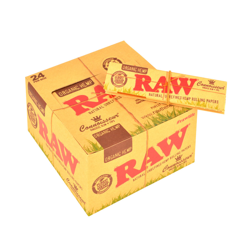 RAW Rolling Papers Wholesale Classic - Brown color King Size Rolling Papers  (Fits Bingo's Rolling Tray & Glass Tips) - Bingo's