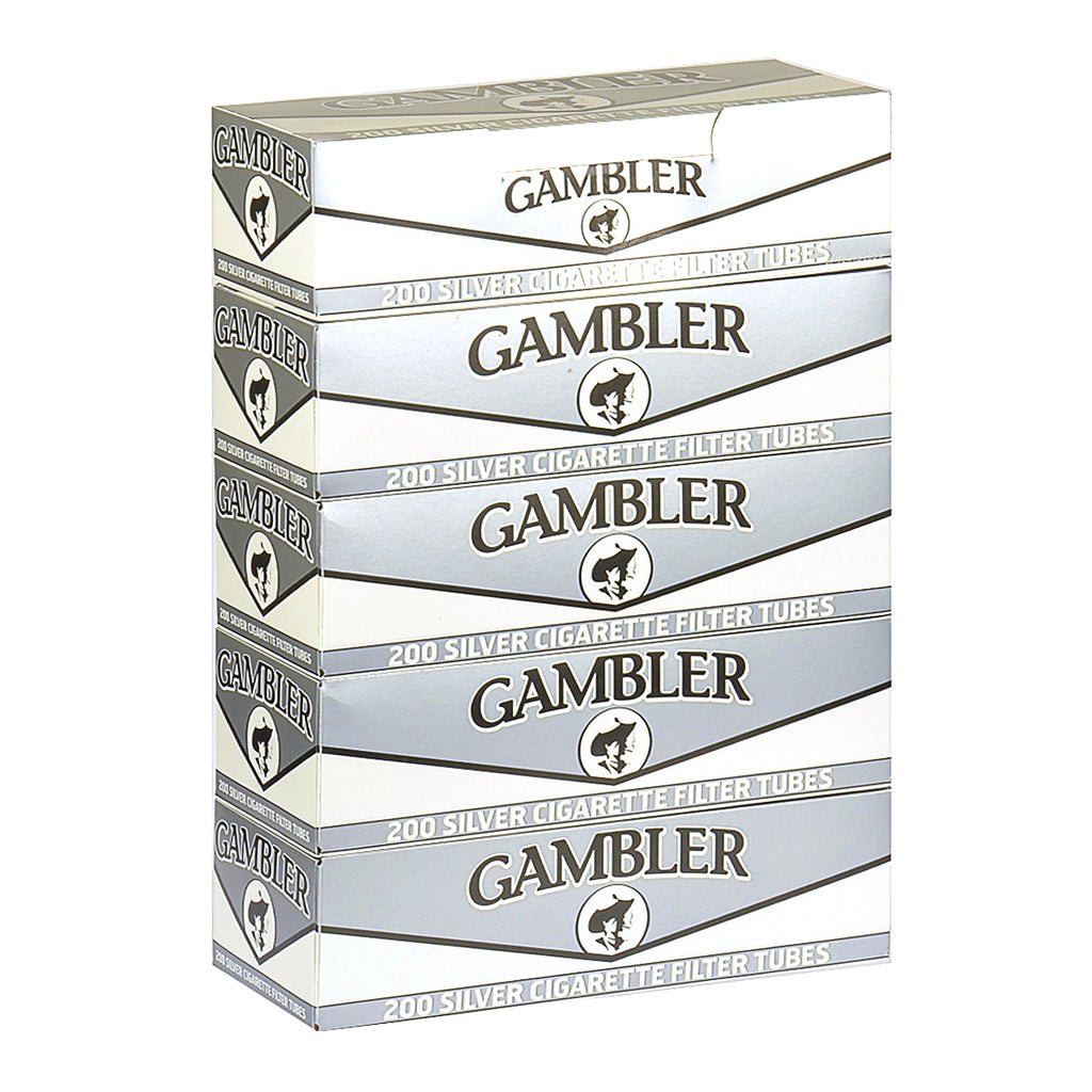 Gambler Filter Tubes 100 mm Silver 5 Cartons of 200 – Tobacco Stock