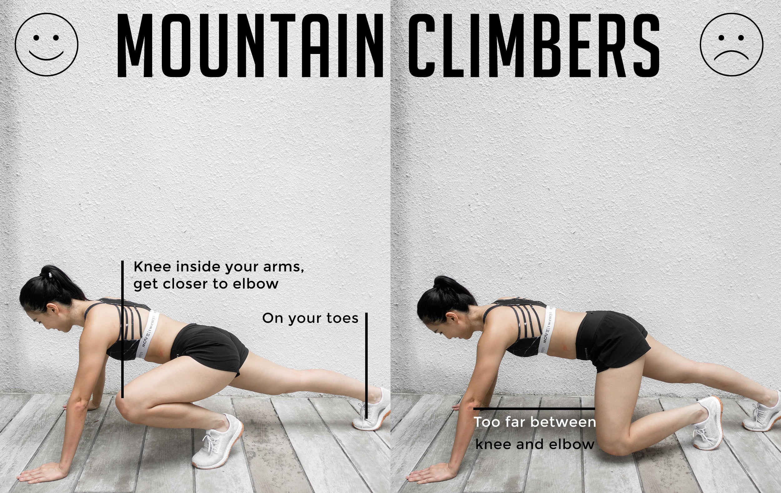 Mountain Climbers Good Versus Bad Form