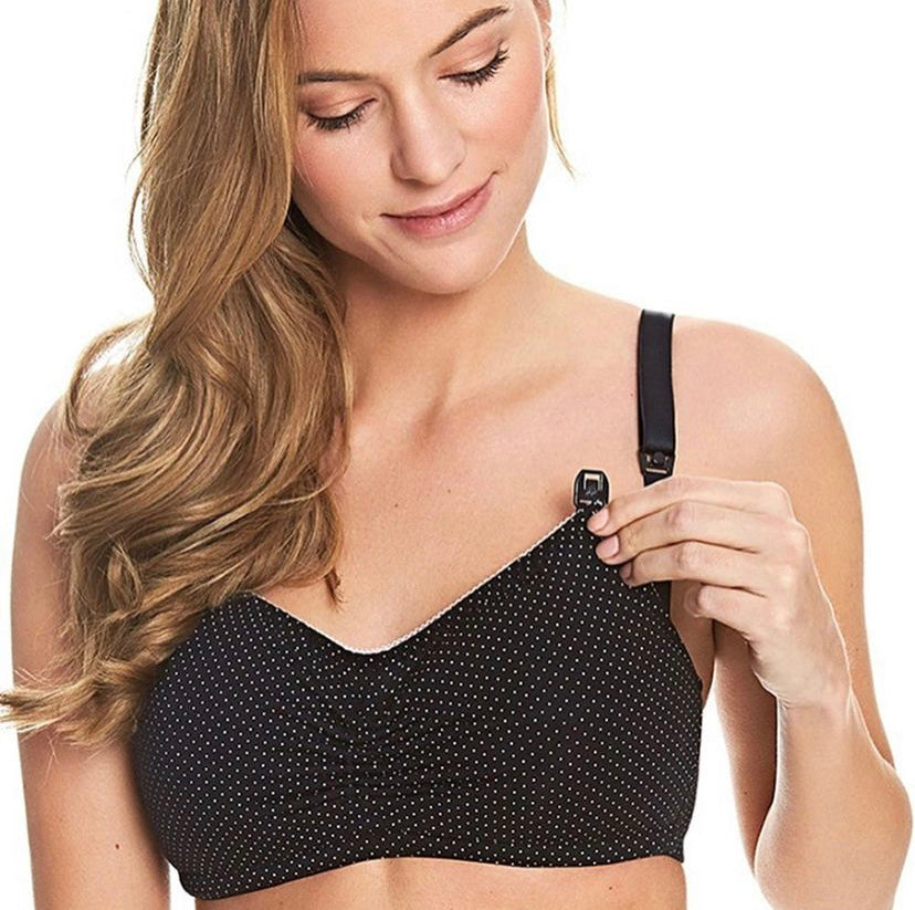 Felicity - Cotton Sleep, Leisure or Nursing Bralette 4024 - Black