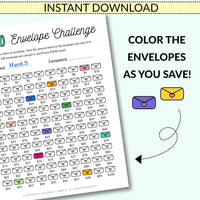 100 envelope challenge tracker free