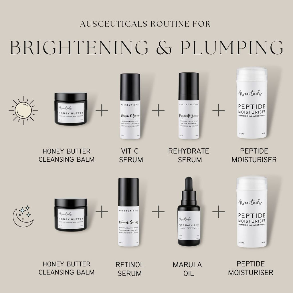 Ausceuticals Rehydrate Serum Plumping Hyaluronic Routine Layering Anti-ageing Skincare The Formula Australia