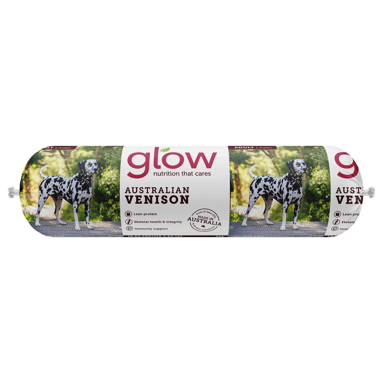 Glow Adult Australian Venison Cooked Dog Roll 2kg Petstock