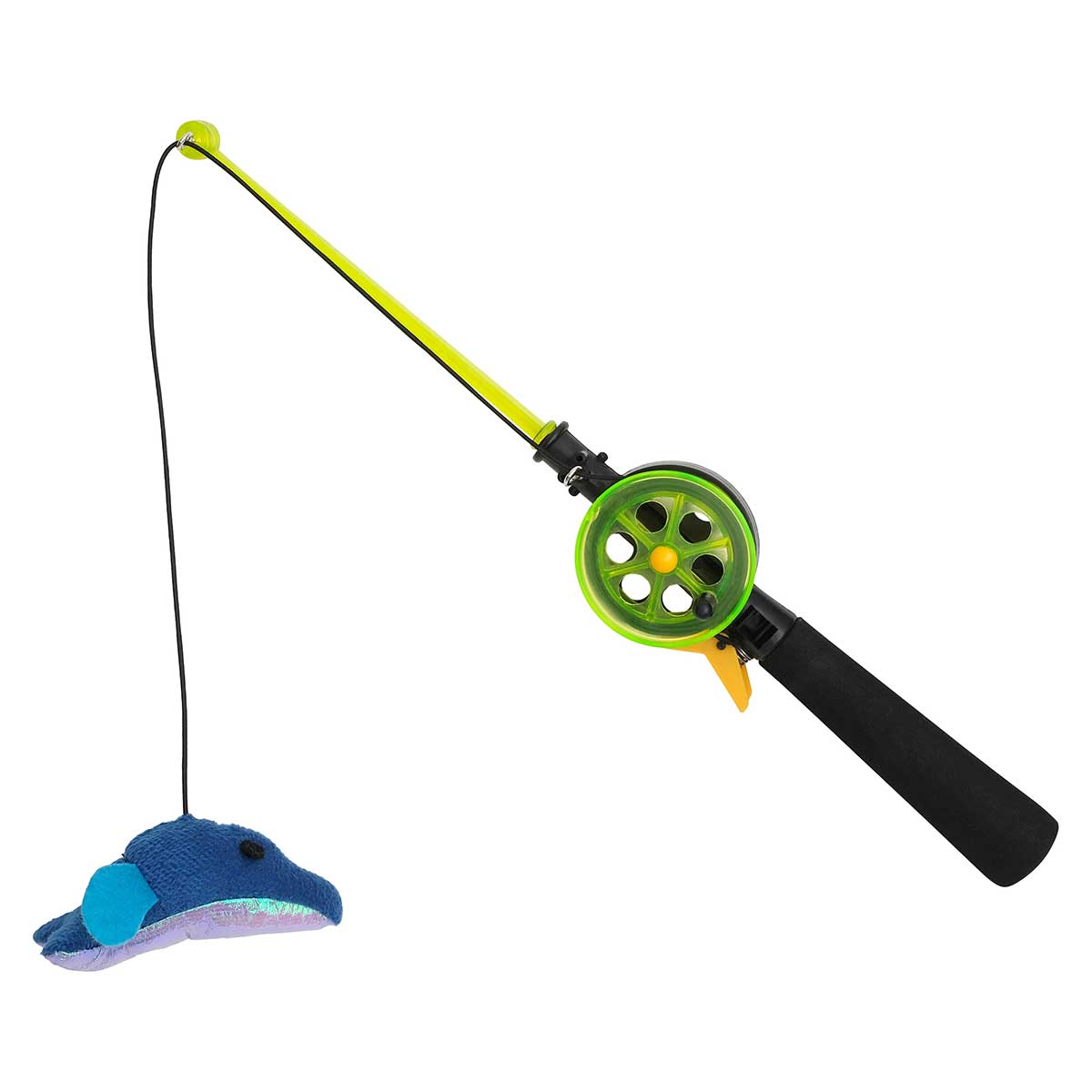 Lexi & Me Cat Fishing Rod Toy Yellow