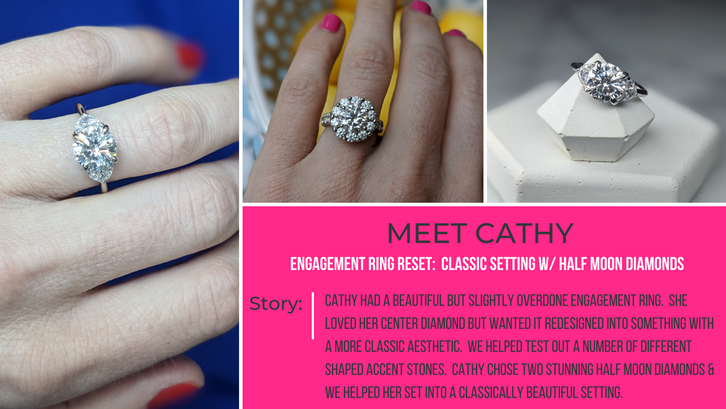 Campbell + Charlotte C+C Custom Custom Jewelry Designer Custom Engagement Engagement ring redesign redo