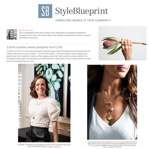 StyleBlueprint 5 North Carolina Jewelry Designers you'll LOVE Campbell + Charlotte Jewelry Jenny McHugh 