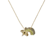 Load image into Gallery viewer, JuJu Shooting Star Charm Necklace - Green
