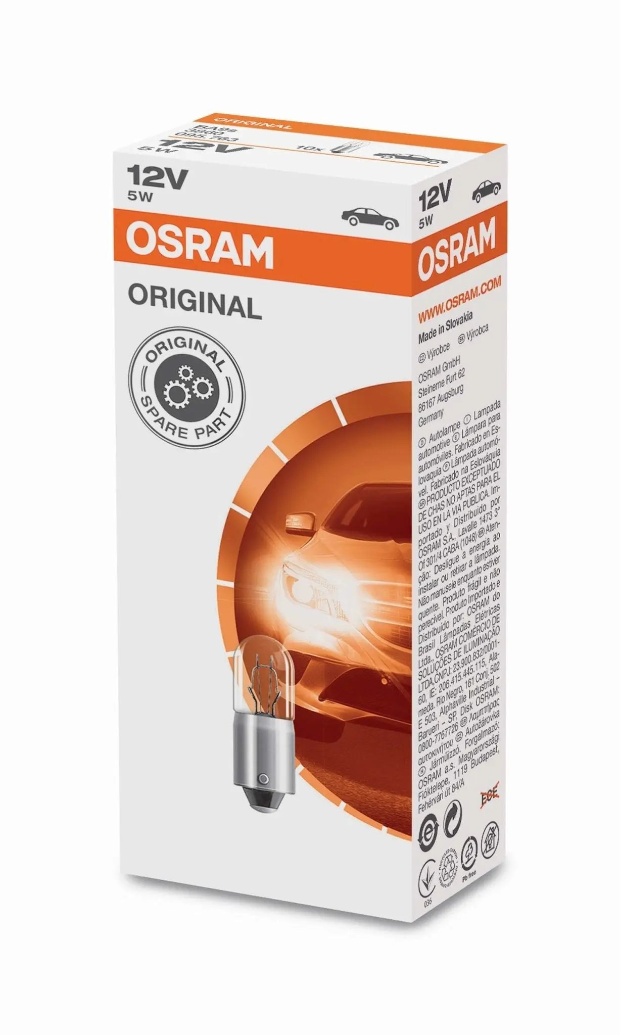 12V 5W BA9s 3860 1st. OSRAM - Samsuns Group