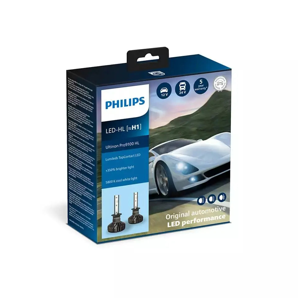 H1 12V/24V P14,5s Ultinon Pro9100 HL LED 5800K NOECE 2 St. PHILIPS - Samsuns Group