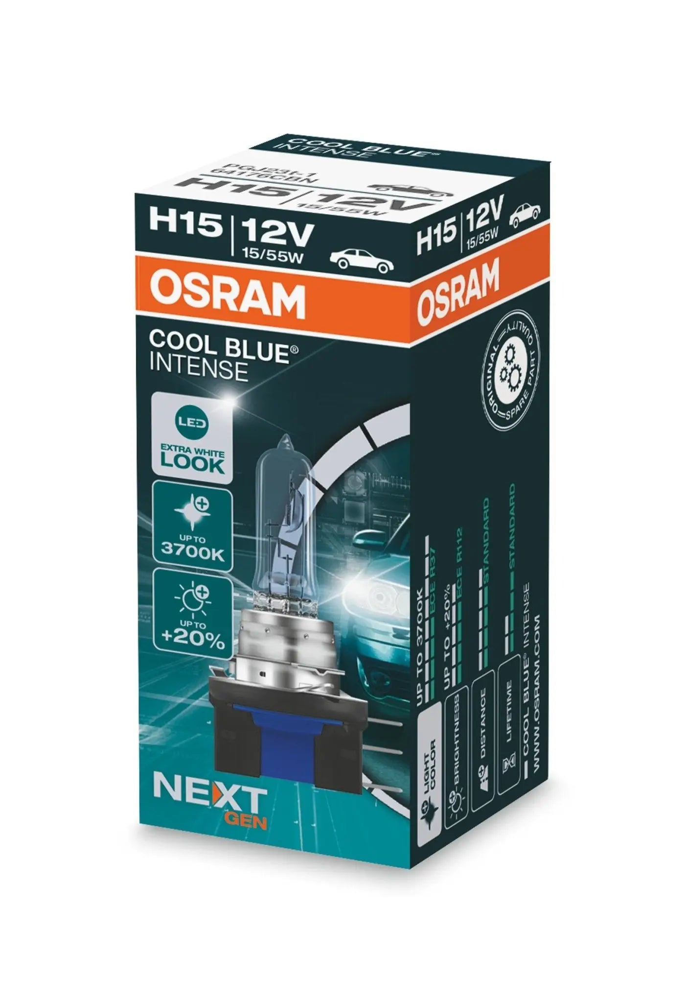 H15 12V 15/55W PGJ23t-1 Cool Blue INTENSE NextGen. 3700K +100% 1 St. OSRAM - Samsuns Group