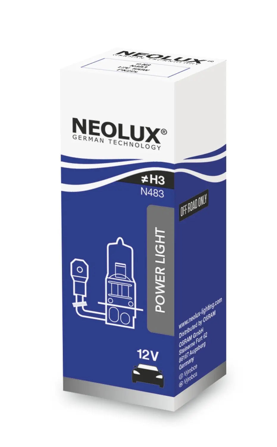 H3 12V 100W PK22s 1st. NEOLUX - Samsuns Group