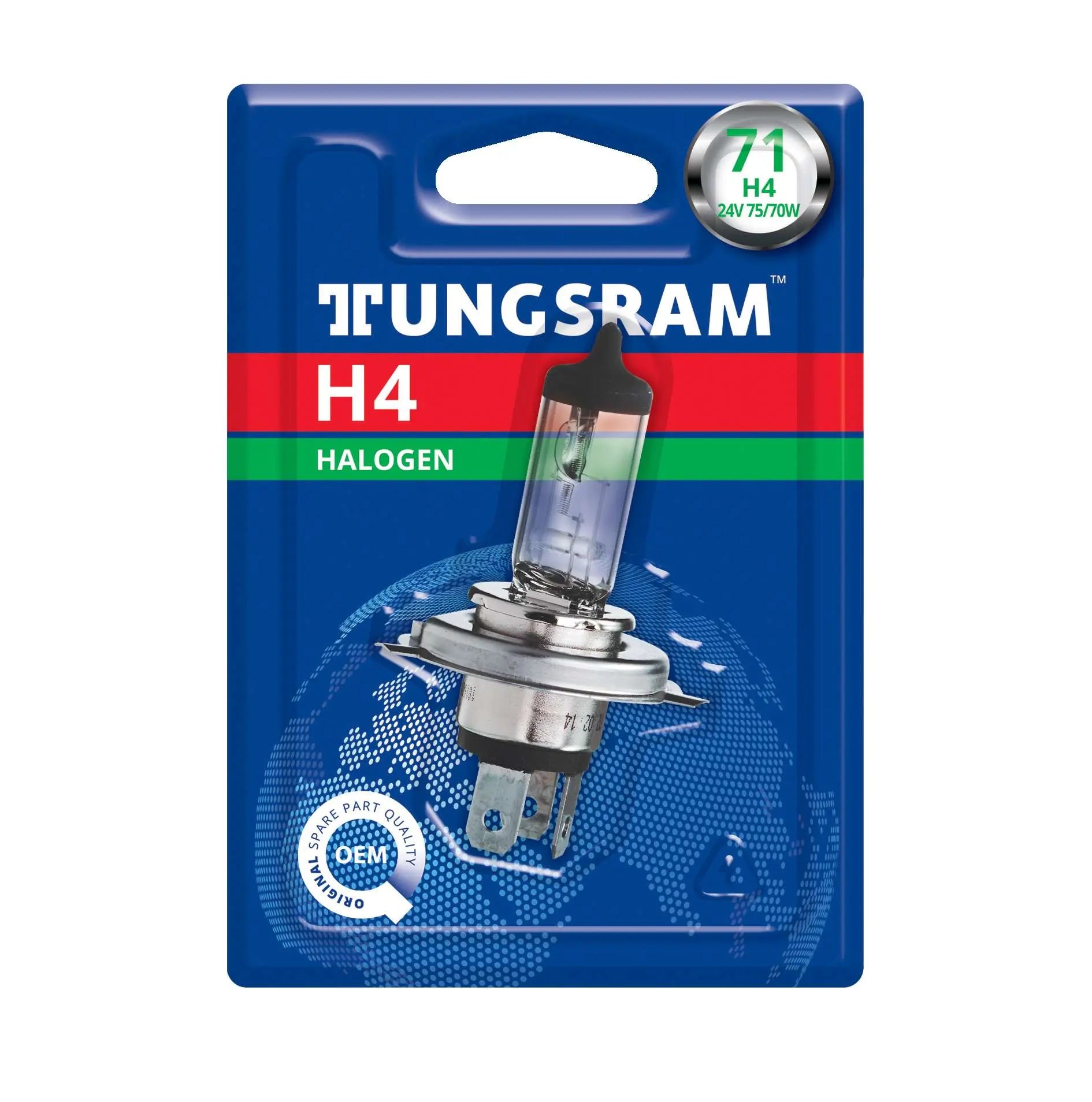 H4 24V 75/70W P43t Standard 1St. Blister Tungsram - Samsuns Group