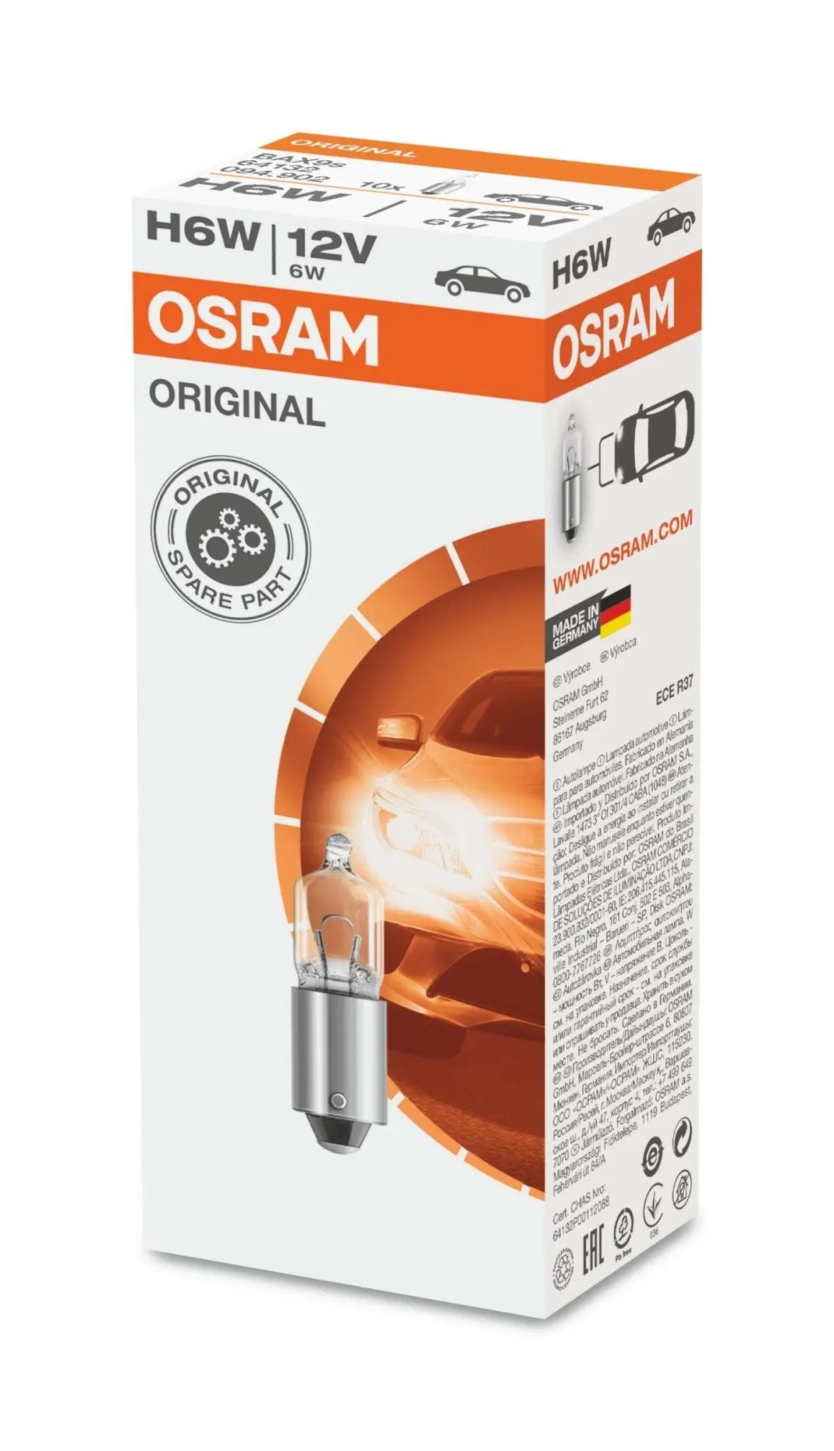 H6W 12V 6W BAX9s 1 St. OSRAM - Samsuns Group