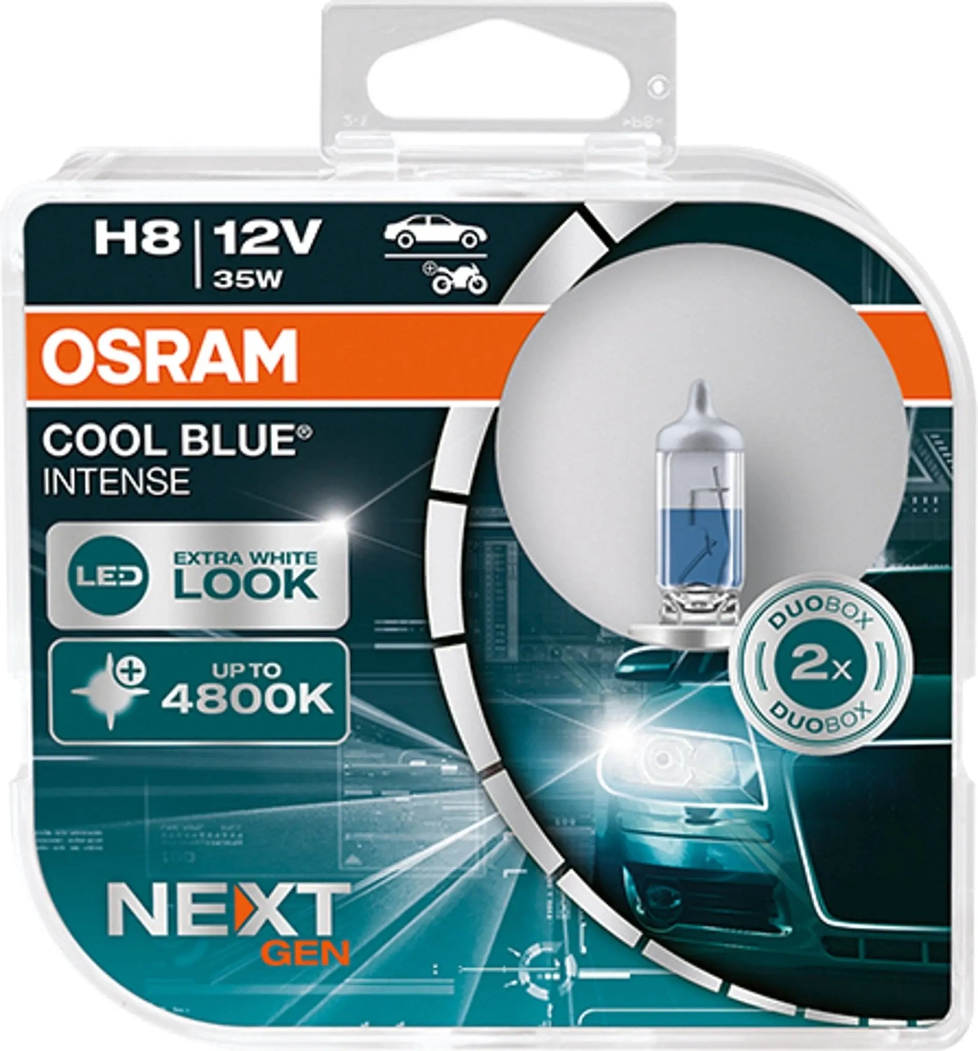 H8 12V 35W PGJ19-1 Cool Blue INTENSE NextGeneration 4800K +100% 2St OSRAM - Samsuns Group