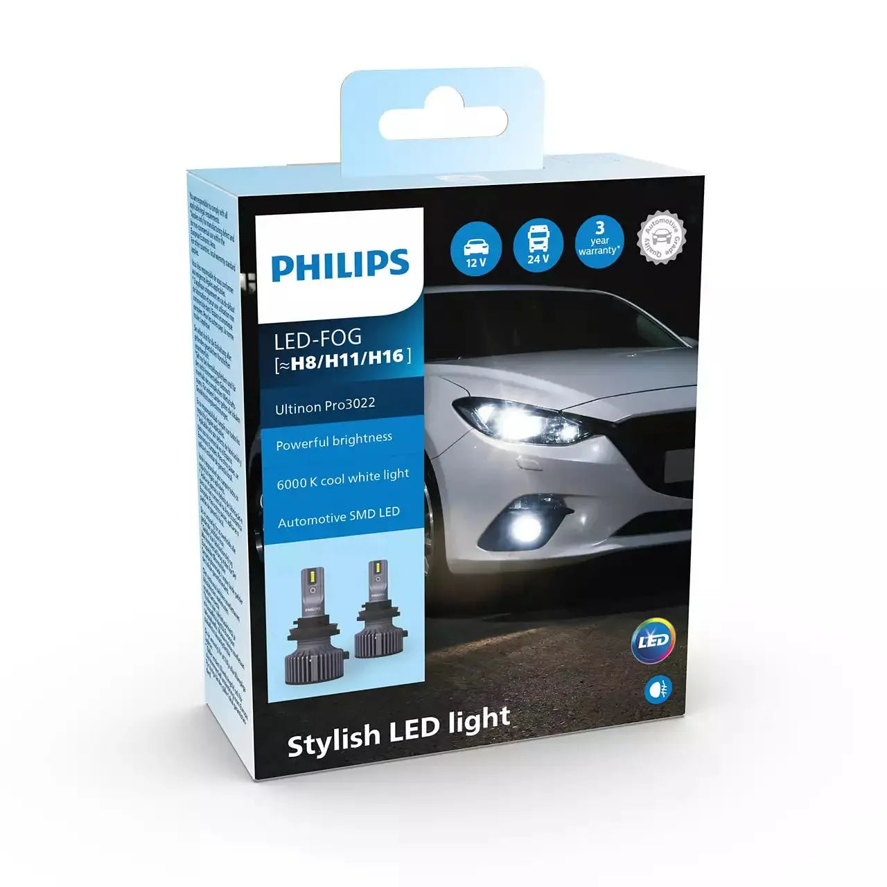 [~H8/H11/H16] FL Ultinon Pro3022 LED 12V&24V 6000K 2 St. Philips - Samsuns Group