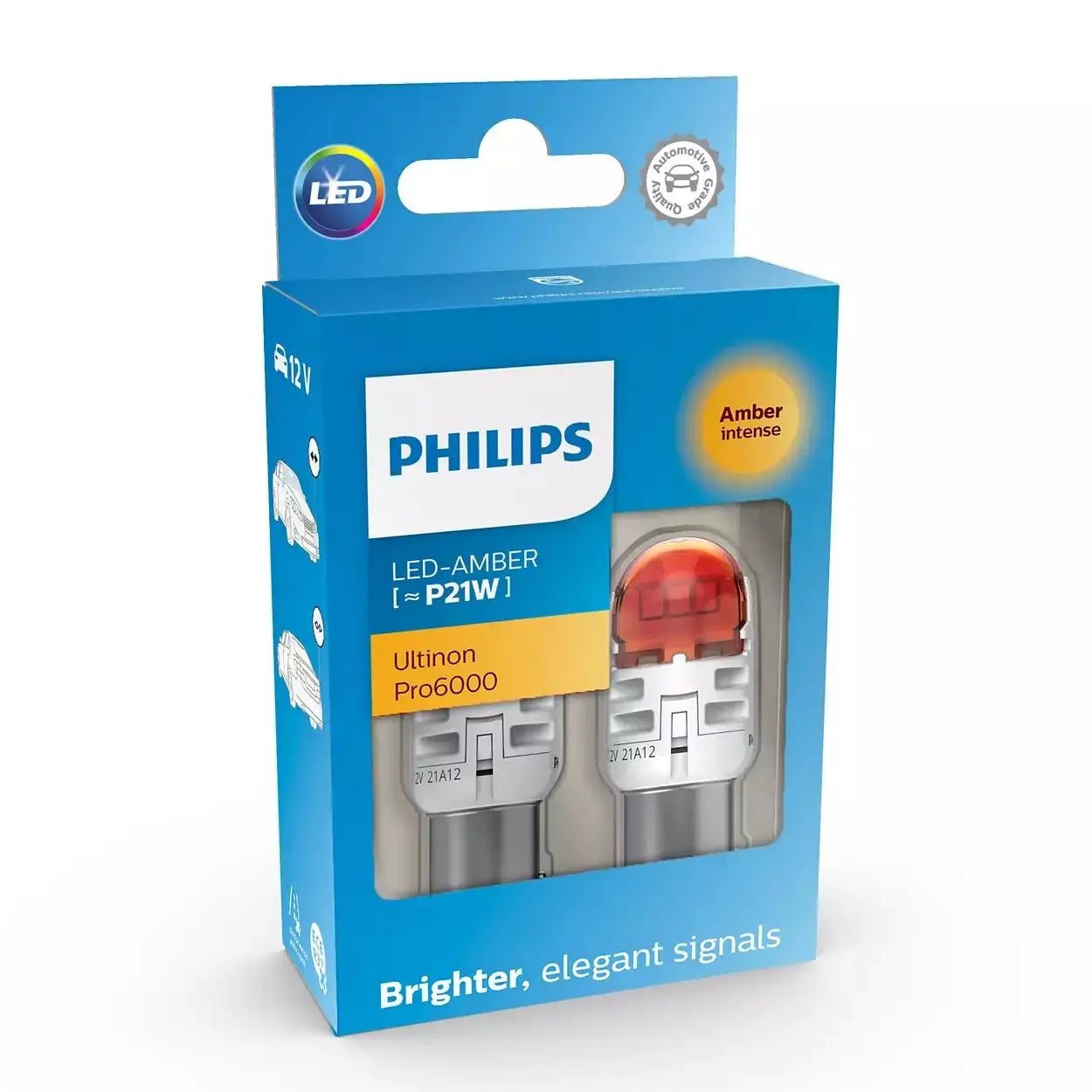 LED P21W 12V 2,3W Ultinon Pro6000 SI Amber Intense NOECE 2 St. Philips - Samsuns Group