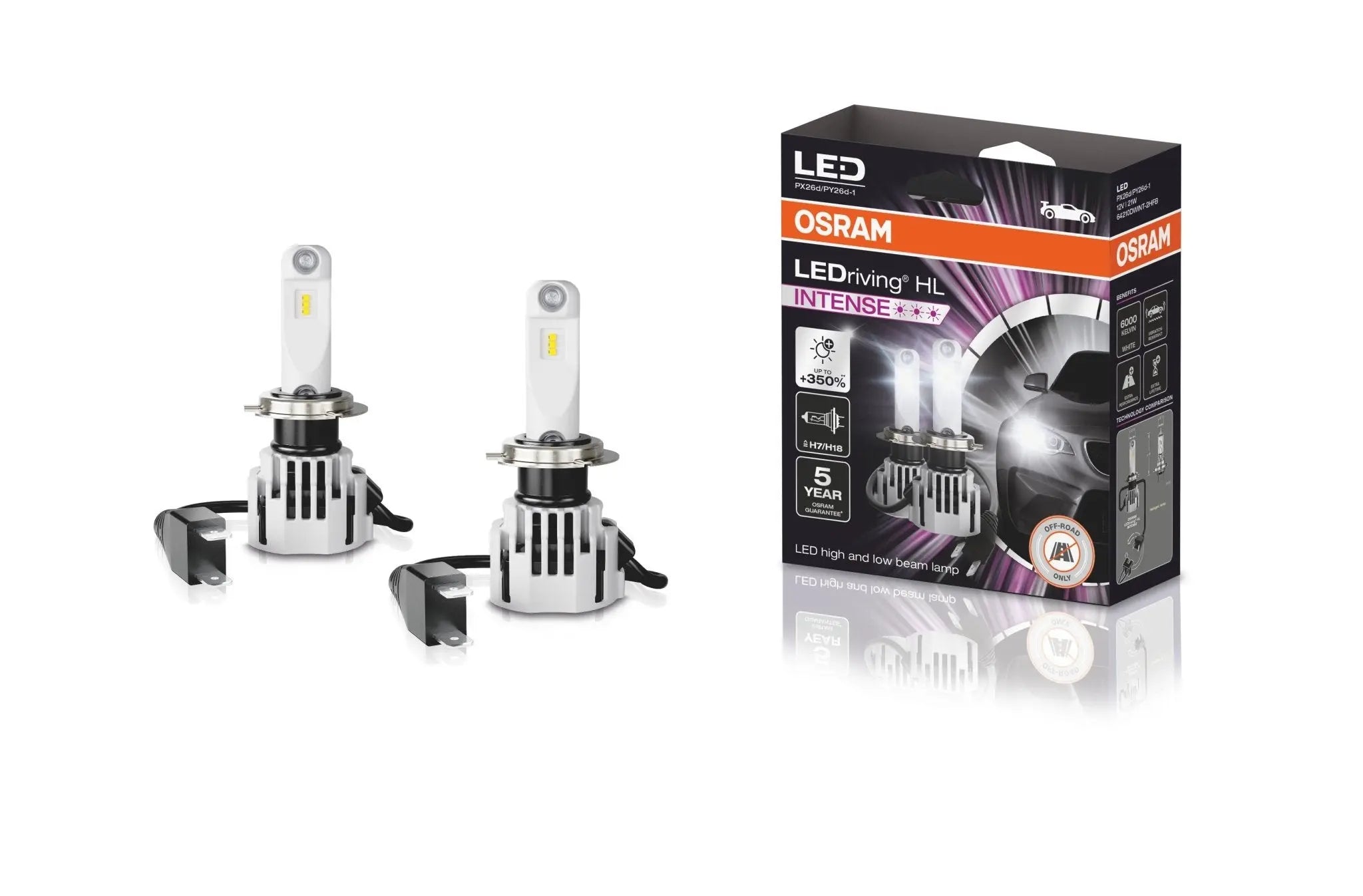 LEDriving HL INTENSE H7/H18 12V 21W PX26d/PY26d-1 6000K White 2 St. OSRAM - Samsuns Group