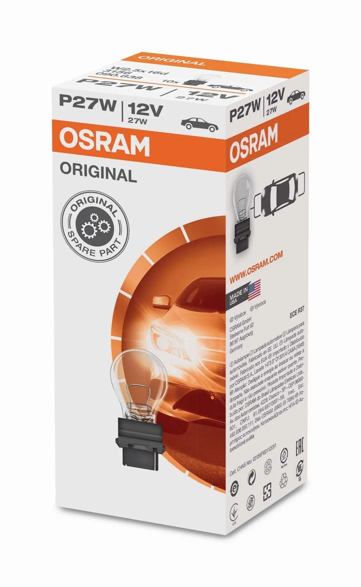 P27W 12V 27W W2,5x16d 1 St. OSRAM - Samsuns Group