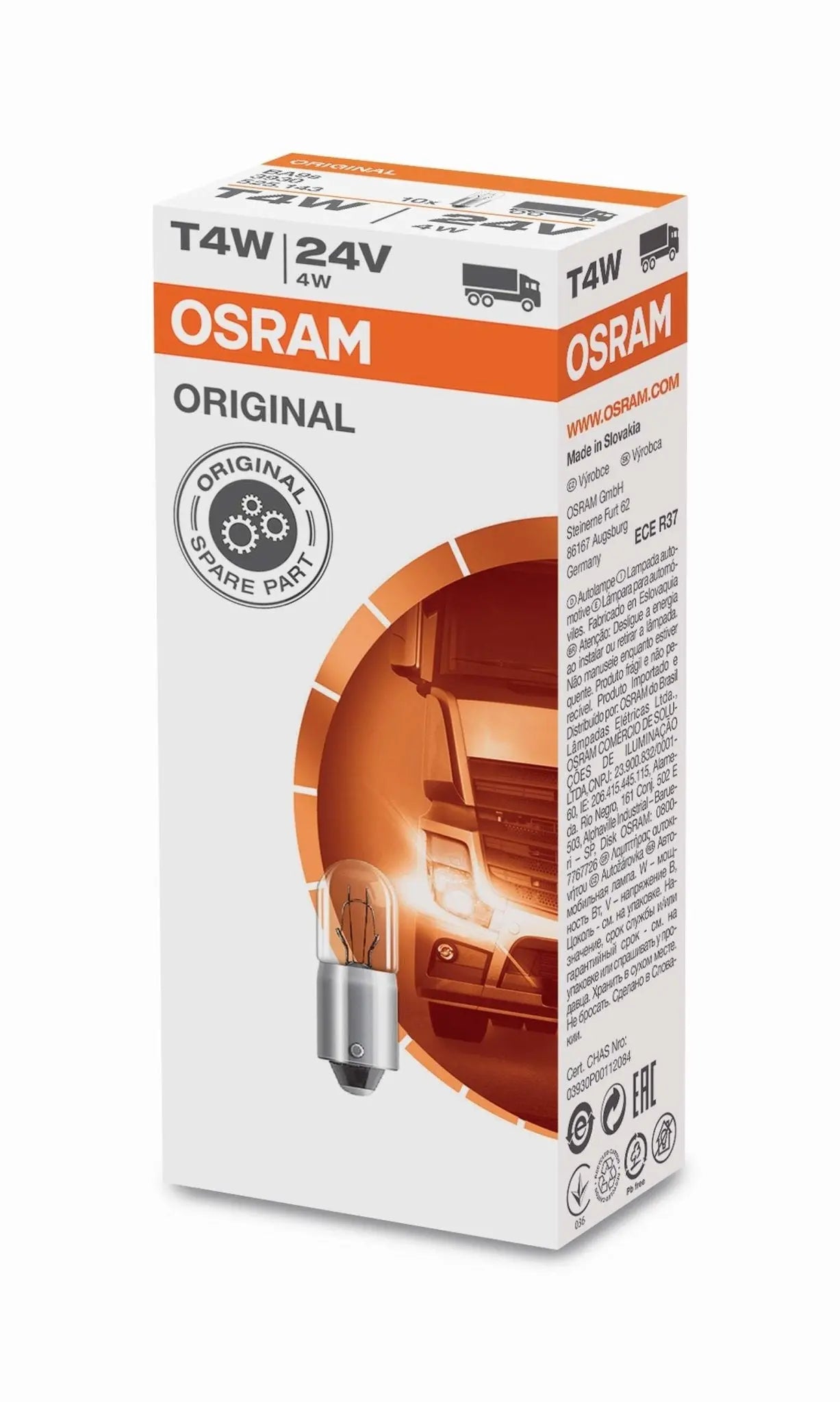 T4W 24V 4W BA9s Original Faltschachtel OSRAM - Samsuns Group