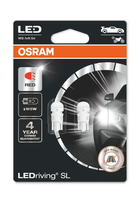 W5W LEDriving SL Red 12V Blister 2 St. OSRAM - Samsuns Group