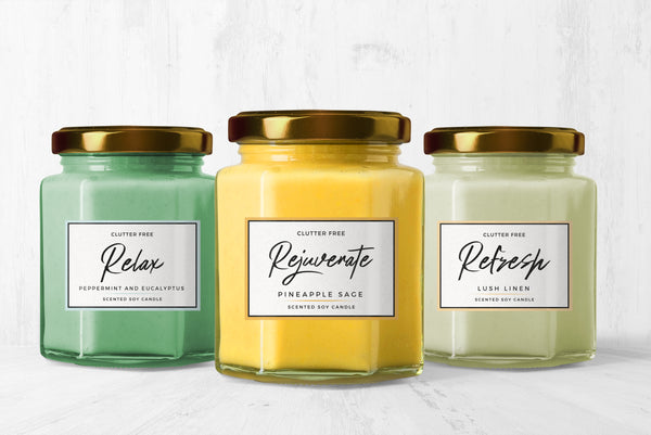 Clutter Free Soy Candle Set