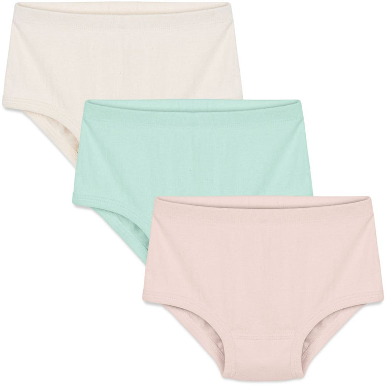Girl's Hypoallergenic Panty made from 100% Organic Cotton (3/pack
