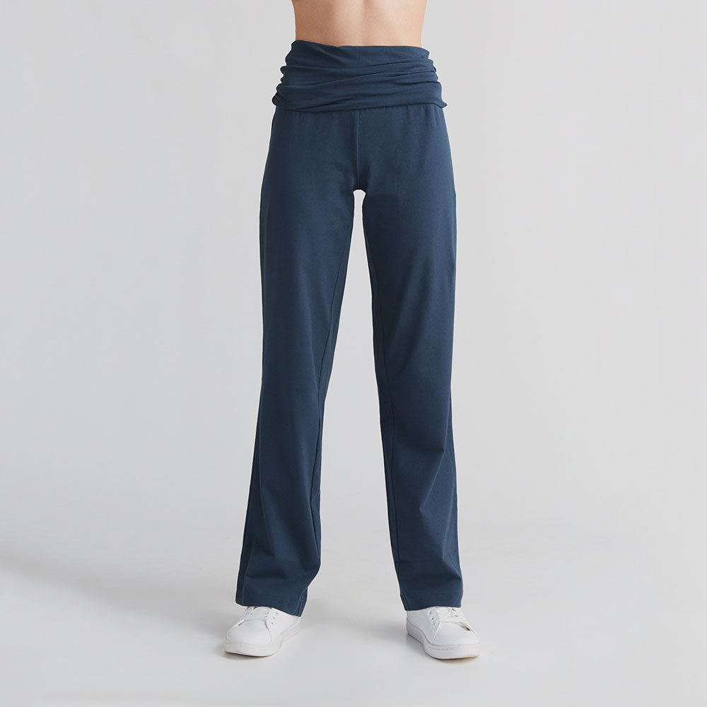 Yoga Cloth - Cotton/Spandex Knit - Navy - Stonemountain & Daughter