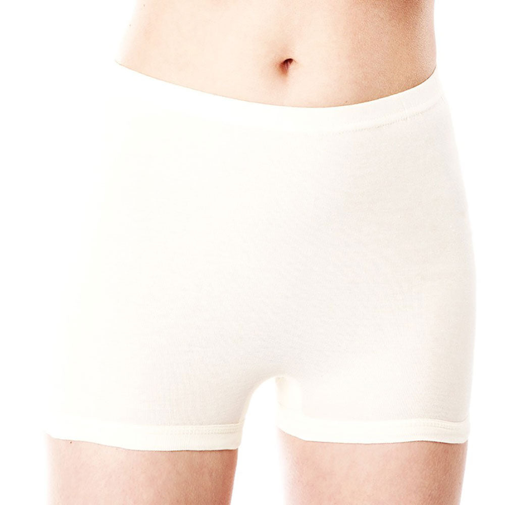 Cottonique Women's Hypoallergenic Drawstring Boxer Short made from 100%  Organic Cotton (7, Natural)