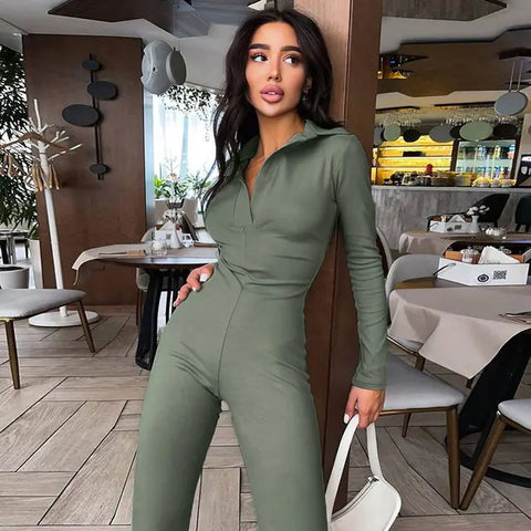 V Neck Jumpsuit