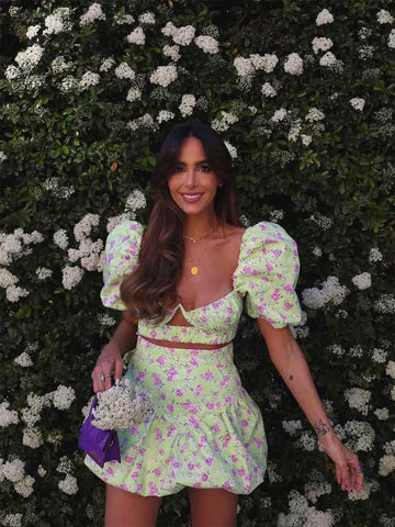 Green Floral Dress